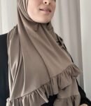 Tender Taupe Ruffle Scarf