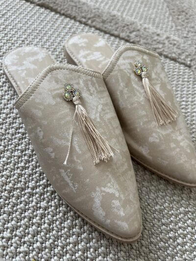 Babouche kwastje crème